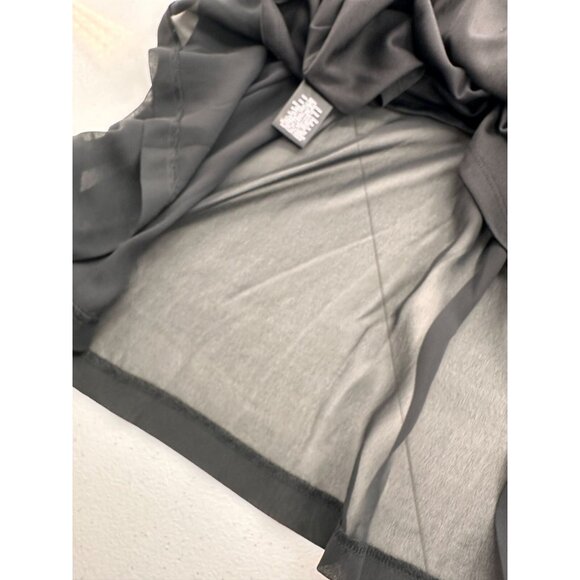 Liz Claiborne Black Long Sleeve Sheer Bow Tie Career Dress 6 Old Money Retro a - Picture 11 of 12